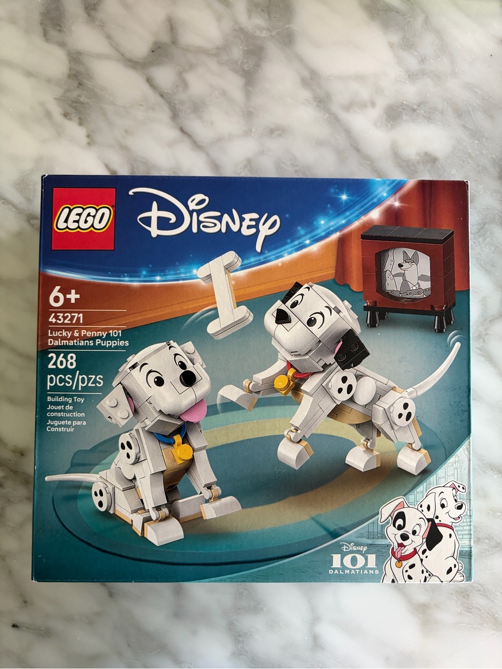 Lego Disney 101 Dalmatians Lucky & Penny Puppies - White, Black, Yellow, Blue